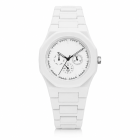 Windsor Wit Kunststof Horloge met Strakke Analoge Wijzerplaat