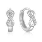 Zilveren Elenza Oorbellen met Infinity Symbool en Zirkonia – Verfijnde Dames Sieraden