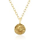 Zilveren Ketting met 18k Gouden Plating en Zon en Maan Bedel – Tijdloze Mystiek van Elenza