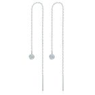 Zilverkleurige Dames Ketting Oorbellen met Zirkonia