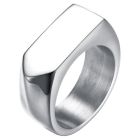Zilverkleurige stalen zegelring Mendes Jewelry