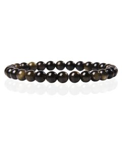 6mm Memphis Natuursteen Armband - Gold Obsidian