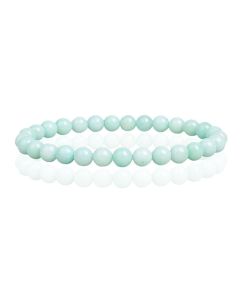 6mm Memphis Natuursteen Armband - Green Jade