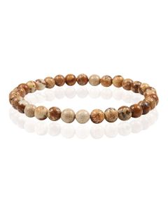 6mm Memphis Natuursteen Armband - Picture stone