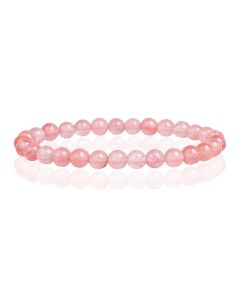 6mm Memphis Natuursteen Armband - Watermelon Crystal