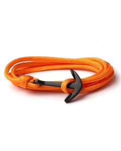 Anker armband Neon Oranje polyester koord