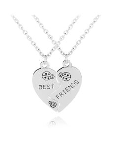 BFF Ketting LGT Jewels Best Friends Hartje Zilverkleurig