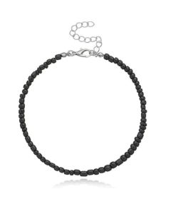 Bohemian stijl Kralen Enkelbandje - Zwart