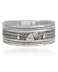 Boho Armband met Meerdere Lagen - Triangle Grijs