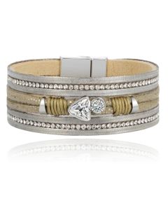 Boho Armband met Meerdere Lagen - Triangle Khaki