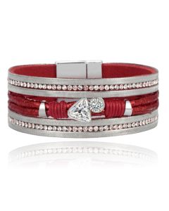 Boho Armband met Meerdere Lagen - Triangle Rood