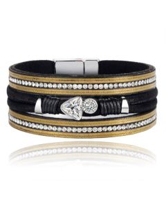Boho Armband met Meerdere Lagen - Triangle Zwart