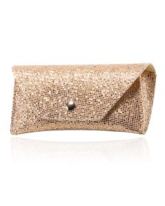 Brillenkoker met Pailletten - Beige