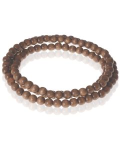 Bruine houten kralen ketting 90cm