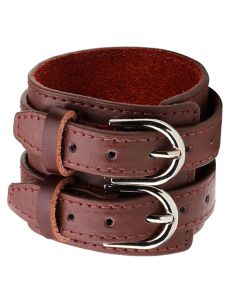 Bruine leren armband gesp sluiting