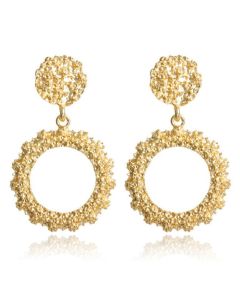 Cilla Chunky Ronde Oorbellen - Gold