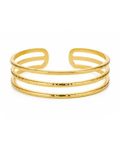 Cilla Jewels Goudkleurige Driedubbele Open Dames Bangle Armband