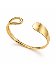 Cilla Jewels Goudkleurige Open Damesarmband met Asymmetrische Druppeluiteinden