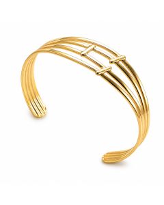 Cilla Jewels Goudkleurige Open Damesarmband met Ladderdetails