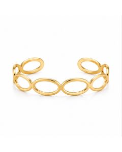 Cilla Jewels Goudkleurige Open Damesarmband met Ovale Schakels