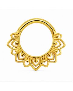 Cilla Jewels Goudkleurige Septum Clicker met Mandalamotief