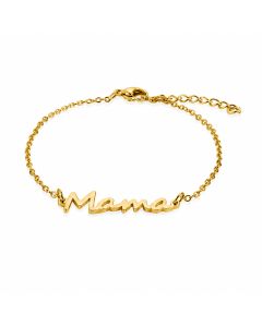 Cilla Jewels Goudkleurige Verstelbare Damesarmband met Mama Opschrift