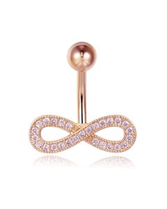 Cilla Jewels Navelpiercing van Titanium - Infinity RosÃ© Goud