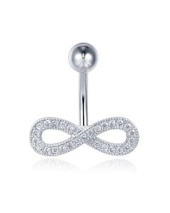 Cilla Jewels Navelpiercing van Titanium - Infinity Zilver