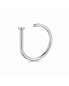 Cilla Jewels Zilverkleurige Fake Neusring van Edelstaal