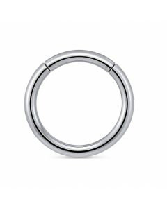 Cilla Jewels Zilverkleurige Gladde Damesneusring met Clickersluiting