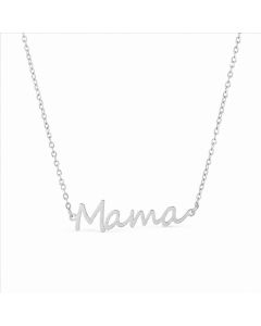 Cilla Jewels Zilverkleurige Mama Ketting van Edelstaal