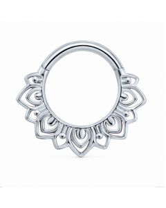 Cilla Jewels Zilverkleurige Septum Clicker met Mandalamotief