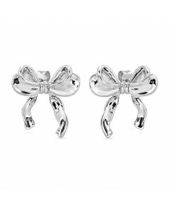 Cilla Jewels Zilverkleurige Strik Oorknopjes met Lintdetail