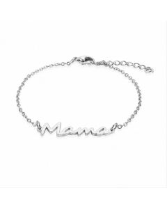 Cilla Jewels Zilverkleurige Verstelbare Damesarmband met Mama Opschrift