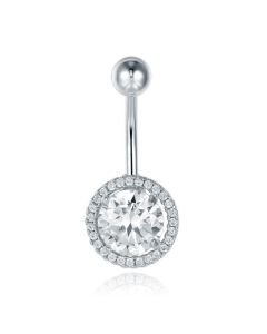 Cilla Navelpiercing van Titanium - Bling Zilver