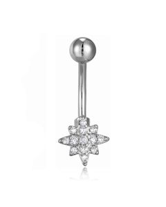 Cilla Navelpiercing van Titanium - Ster Zilver