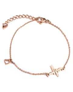 Cilla Jewels armband Heartbeat Rosegoudkleurig