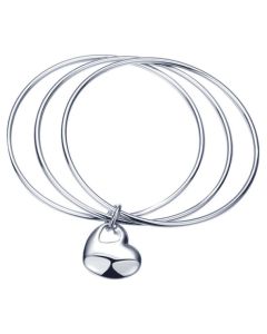Cilla Jewels Bangle Edelstaal Heart Silver