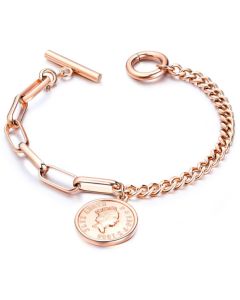Cilla Jewels Dames Armband met Koningin Elizabeth Munt Rose