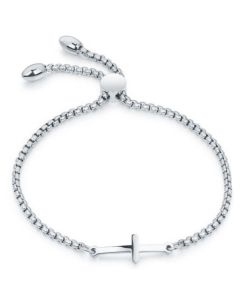 Cilla Jewels Dames Armband met Schuifsluiting en Kruis Zilver