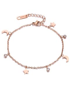 Cilla Jewels Dames Armband Moon and Stars met Zirkonia Rose
