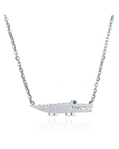 Cilla Jewels dames ketting Edelstaal Alligator Zilverkleurig