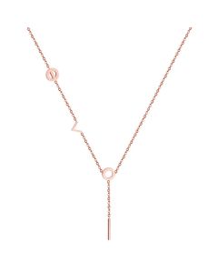 Cilla Jewels dames ketting Edelstaal Verguld Rose Bar T