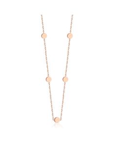 Cilla Jewels dames ketting Edelstaal Verguld Rose Muntjes