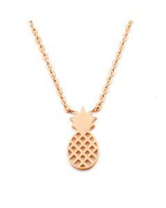 Cilla Jewels dames ketting Pineapple rosegoud Verguld