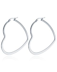 Cilla Jewels Dames oorringen Edelstaal Zilverkleurig hartje