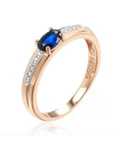 Cilla Jewels Damesring met Blauwe Zirkonia Steen