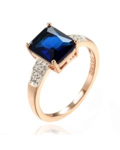 Cilla Jewels Damesring met Grote Blauwe Zirkonia
