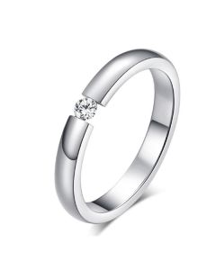 Cilla Jewels edelstaal ring Crystal Silver