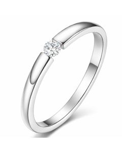 Cilla Jewels edelstaal ring Crystal Silver